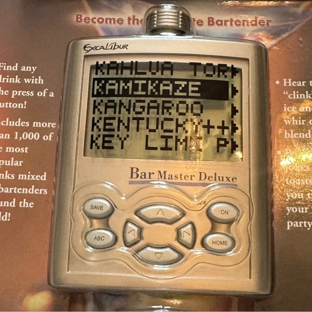 Excalibur BarMaster Deluxe Drink Recipe Assistant‎ NIB 1000+ Recipes